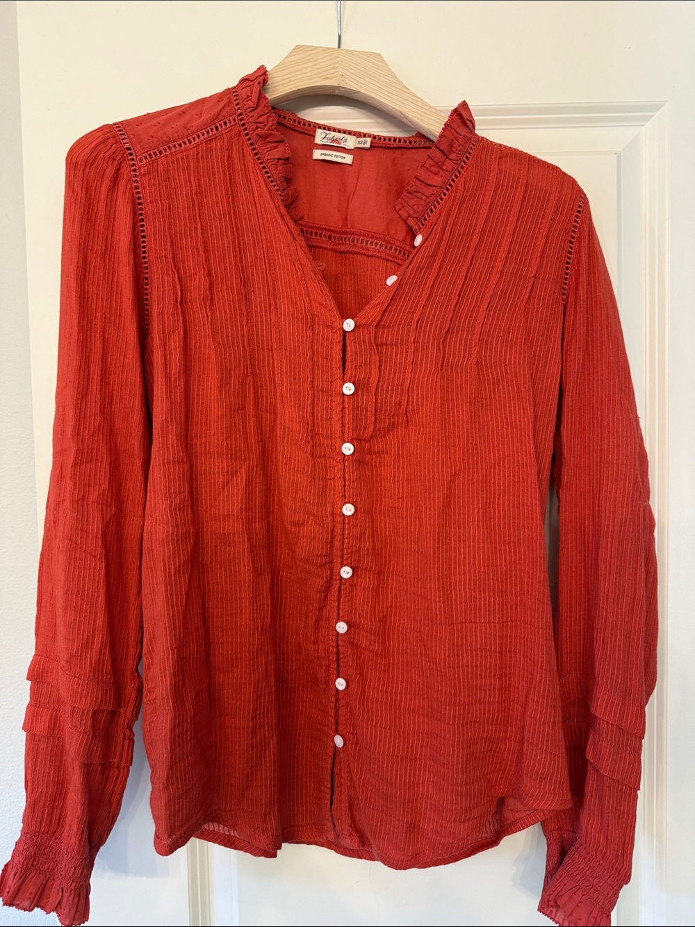 Faherty Willa button up blouse